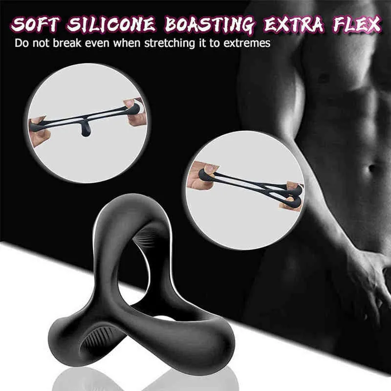 Cock Ring 6 Pack Soft Stretchy Silicone | Stay Hard Penis Rings Last Longer  ED