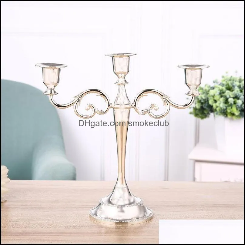 Candle Holders Gold Antique Luxury Vintage Wedding Centerpieces Decor For Table Candelabro Home DK50CH