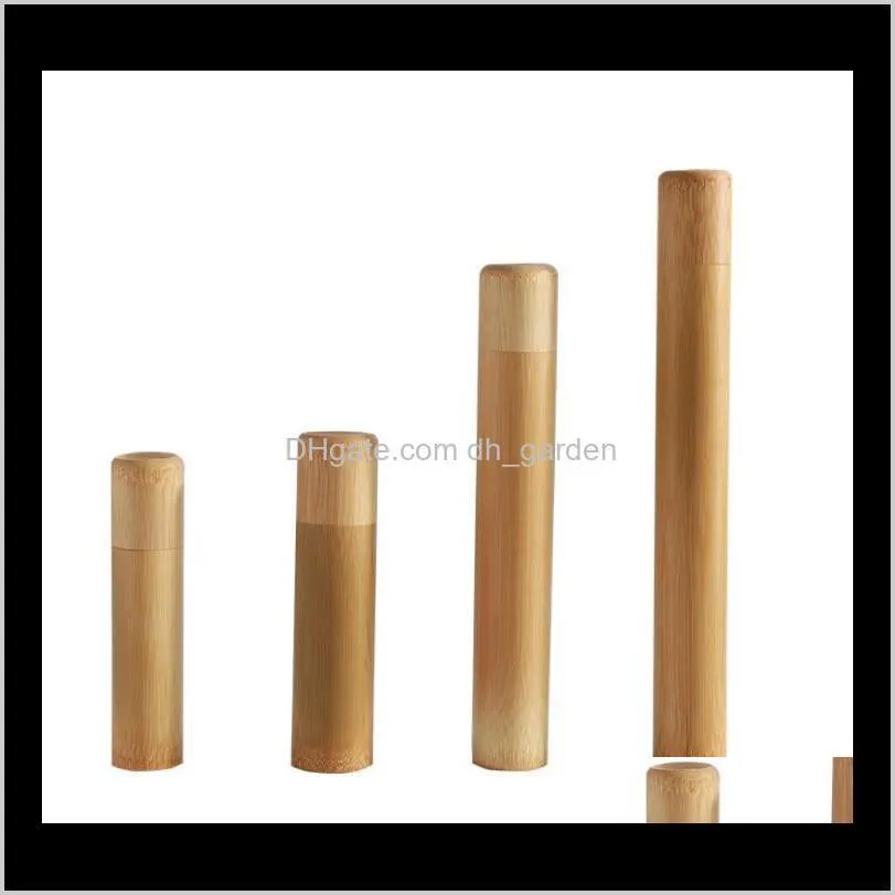 arrived sealed tea barrel box container cylinder portable bamboo tube teas pot caddy sn2521