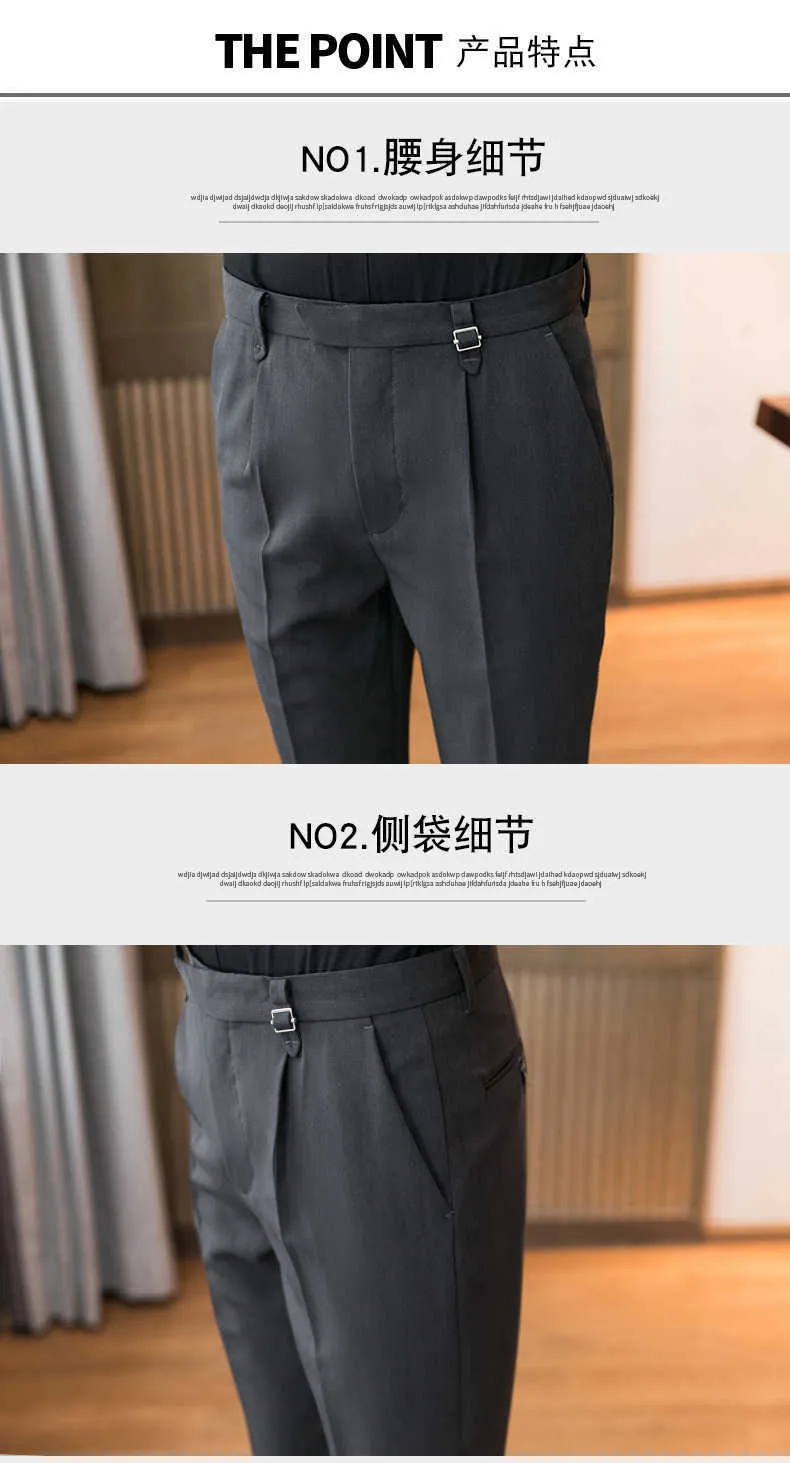 Mens Stretch Slim Fit Ankle Length Mens Suit Trousers Black/Blue From Mu01,  $11.18 | DHgate.Com