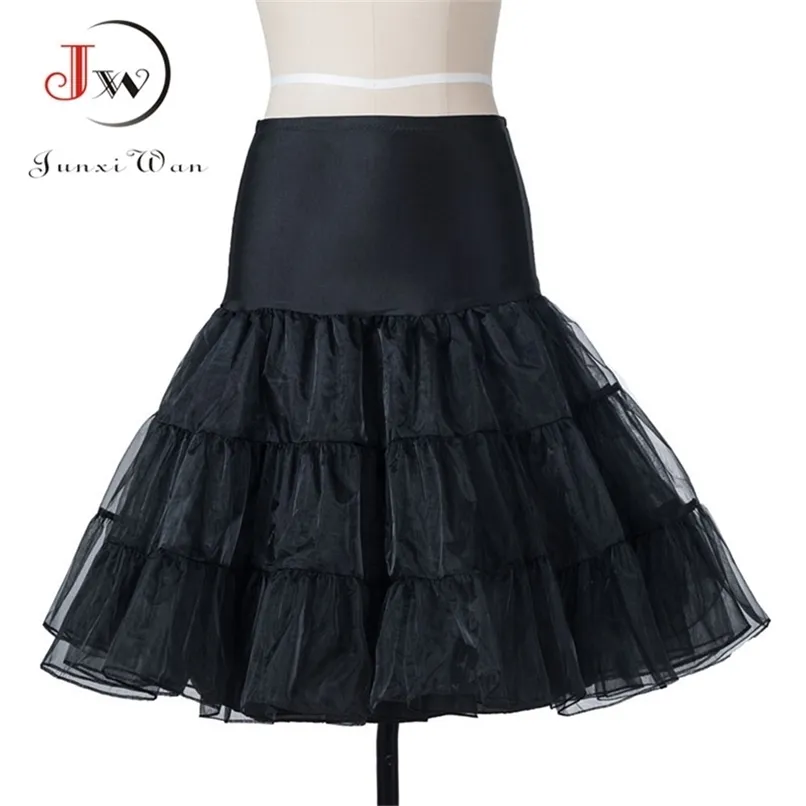 Tutu Rok Swing Rockabilly Petticoat Onderrok Fluffy Pettiskirt voor bruiloft Bruids Vintage 50s Audrey Hepburn Dames Baljurk 210619