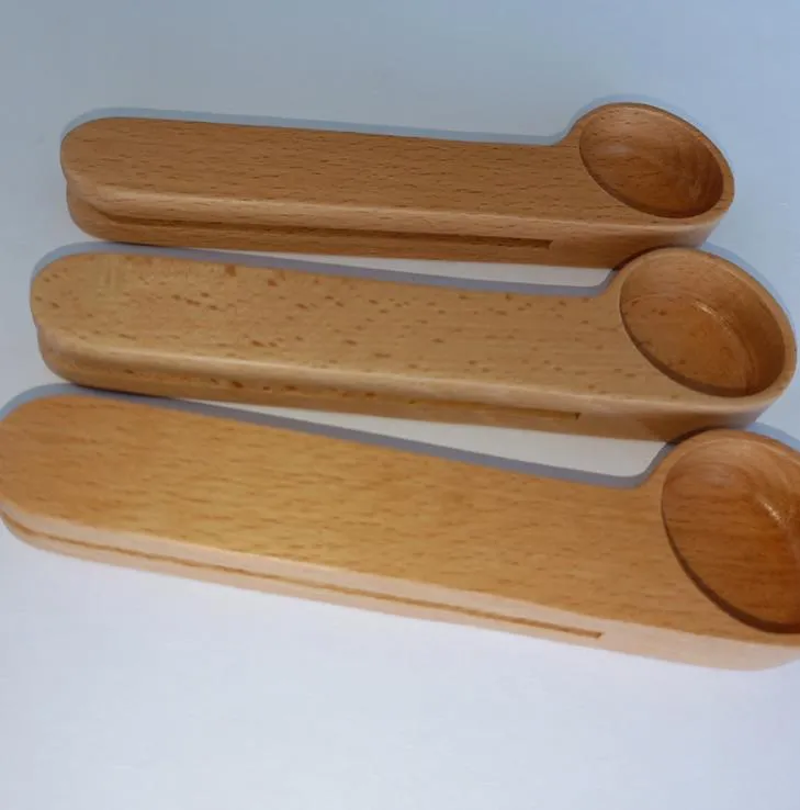 Scoops Coffeeware Kitchen, Dining Bar Home & Garden wood With Bag Tablespoon Solid Beech Wood Measuring Scoop Tea Coffee Bean Spoon Clip