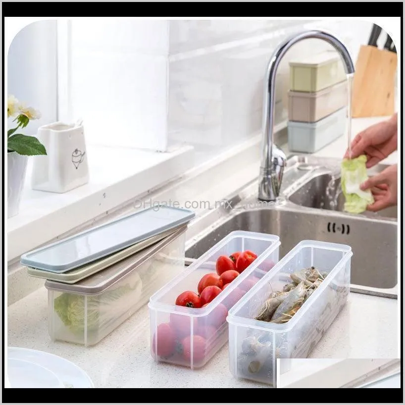 Temizlik Organizasyonu Home GardenRefrigerator Secutaço Kutusu Kaplamalı Plastik Der Crimper Mutfak Erişte Meyveleri Konteyner Ali88 Şişeler Ja