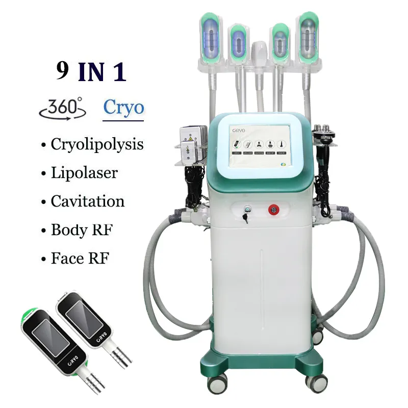 Cryolipoliza Fat Fatze Slim Machine Ultrasonic Beauty Instrument Utrata masy ciała Lipo laser RF Body Contour 360 Cryo Maszyny