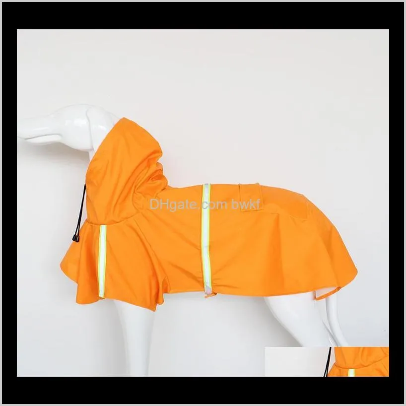 dog rain coat clothes pet big dog puppy raincoat casual waterproof jacket costumes yellow plus size xxl raincoat for large dogs 201127