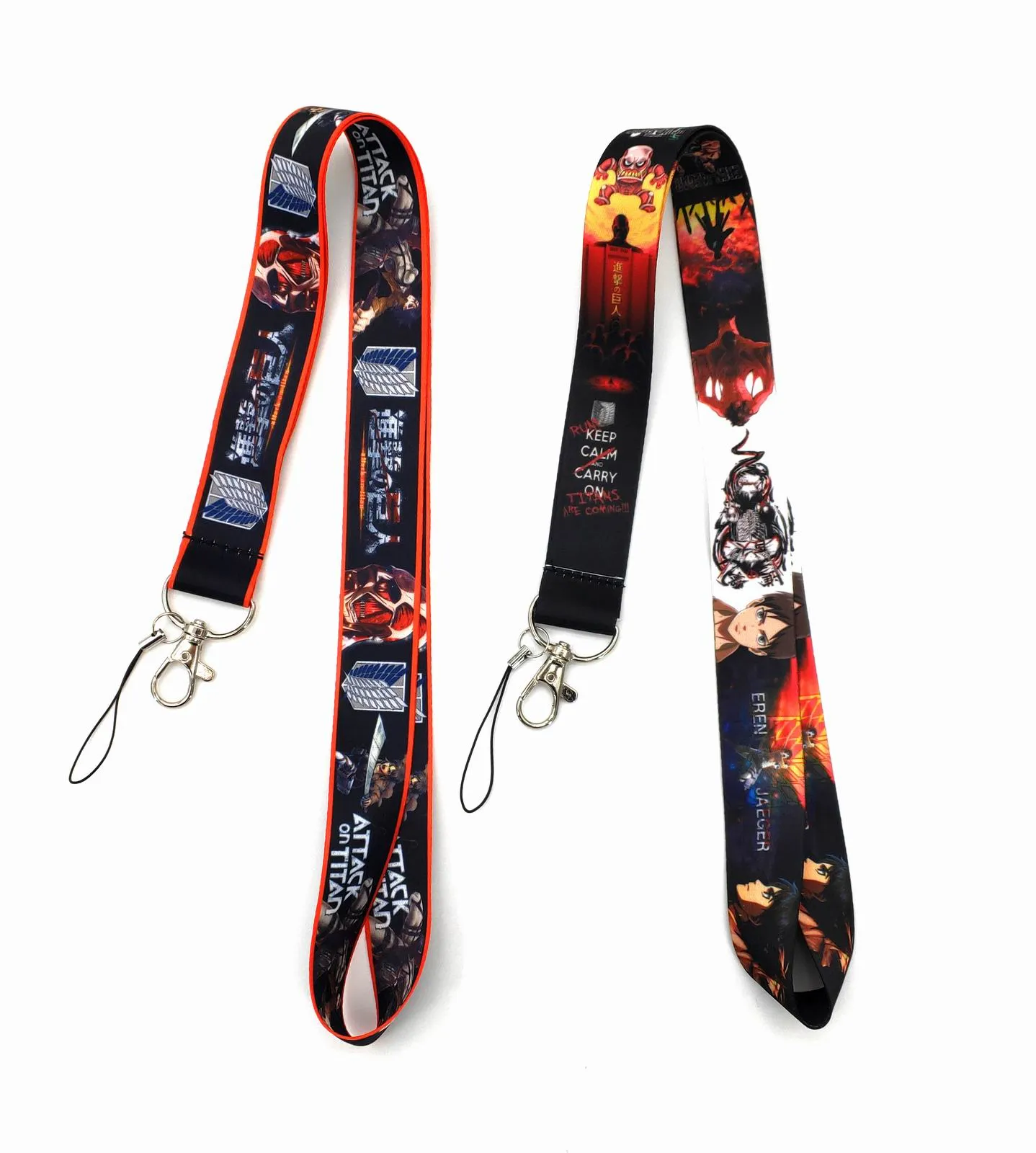 Straps Charms Lot 10 teile/los Japan Anime Cartoon Angriff auf Titan Hals Lanyard Handy PDA Key ID Halter langen Riemen Großhandel