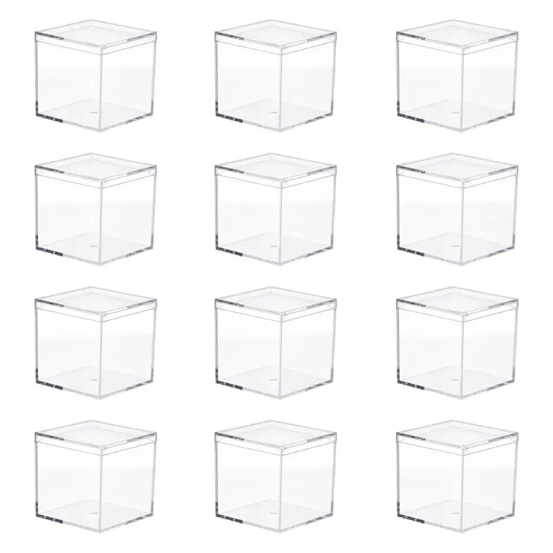 Gift Wrap 12Pcs Acrylic Storage Container Durable Box For Candy Chocolate Snack