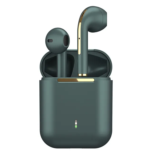 J18 Half Ear TWS True Wireless Bluetooth 5.0 Earphones Sport Waterproof Earbuds Headsets For Apple Green