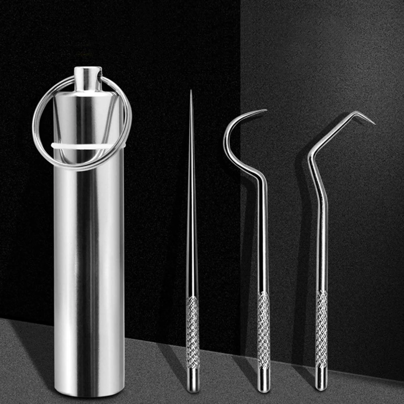 Clyictz Metal Cocktail Picks Holder Set, 12 Cocktail Toothpicks Reusable Stainless Steel Decorative Toothpicks For Appetizers - View #3