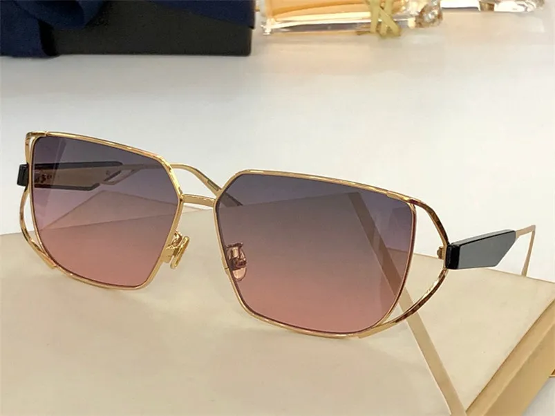 맞춤형 디자인 금속 전체 프레임 선글라스 라이트 컬러 렌즈 UV400 보호 여름 안경 52U 크기 61-13-135 여성용 성주