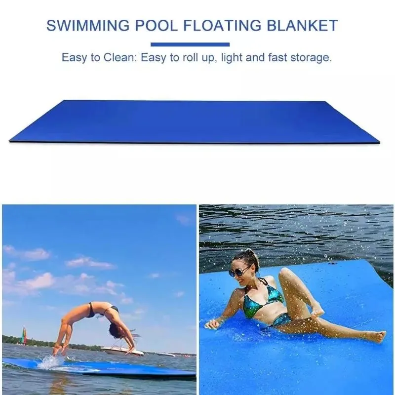 Drijvende Water Pad Mat scheurvast 2-layer XPE Roll-up Eiland Voor Zwembad Lake Oceaan Zwemmen opblaasbare Drijft Tubes2515