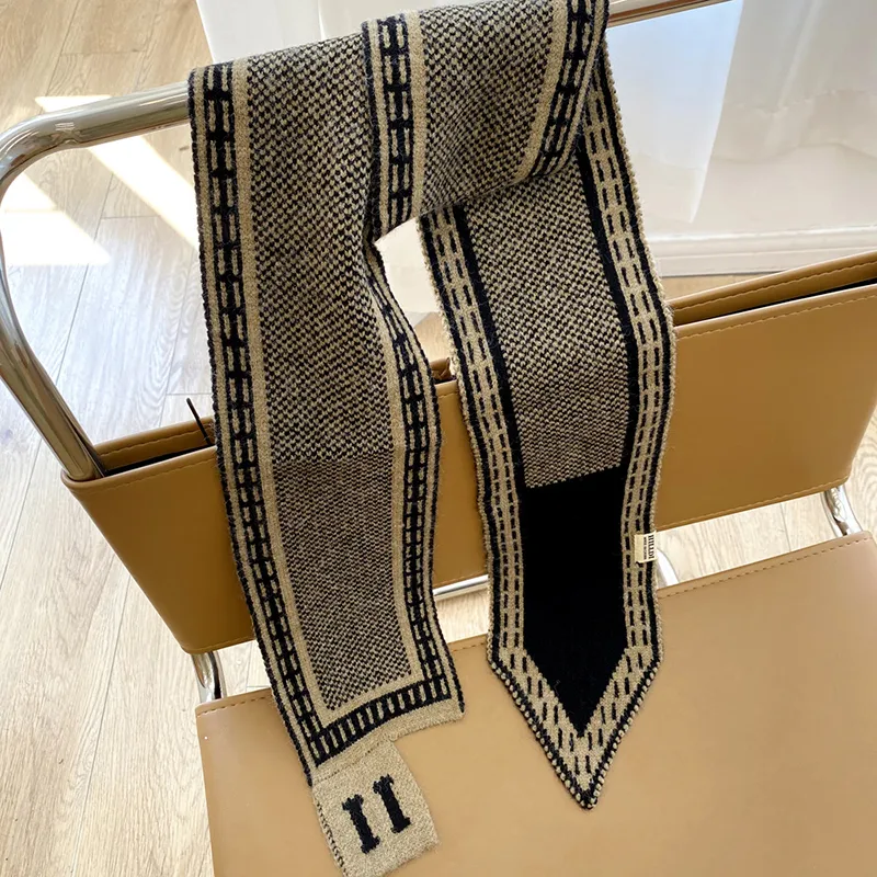 Modedesigner Scarf för Damtryck Lyx Stripe Enkel bokstav H Cashmere Wool Scarfs Sjal Hals Wrap Sapeee