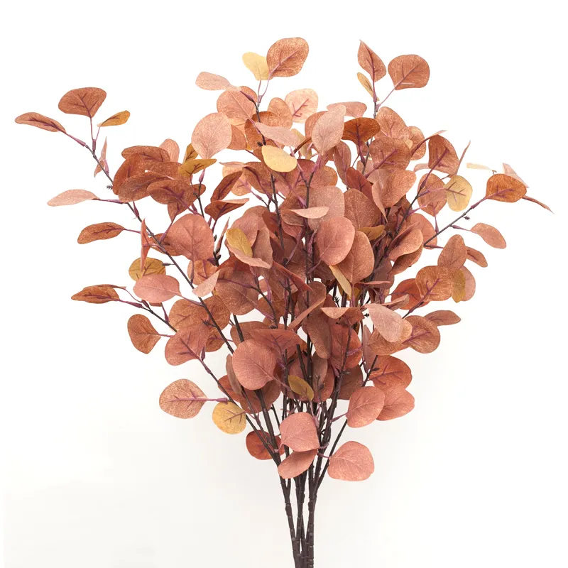 JAROWN Artificial Autumn Eucalyptus Money Leaf Tree Branch Home Decor Wedding Simulation Bouquet Accessories DIY Decoration (2)