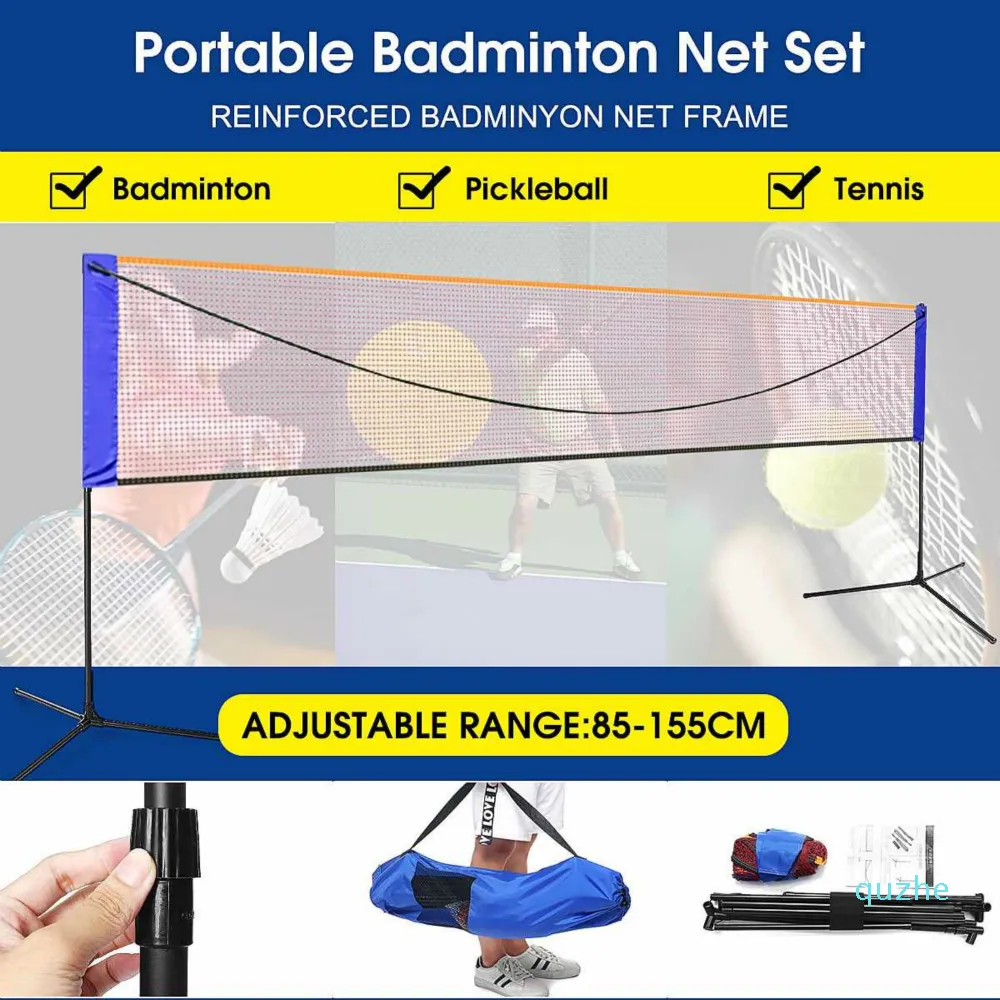 Filet De Badminton Extérieur Avec Base En Plastique 3 En 1 Filet