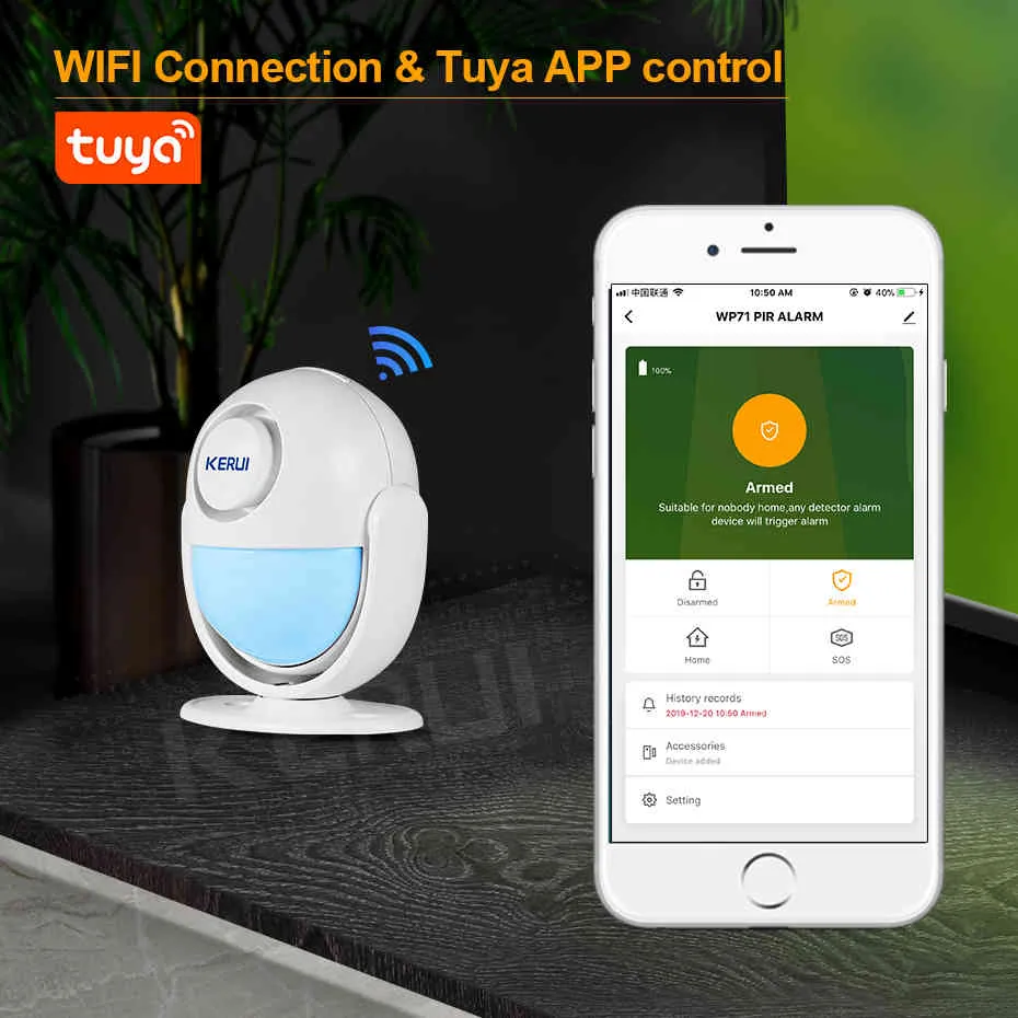 Alarme maison sans fil wifi et gsm 4G connectée Casa avec sirène extérieure  - kit 8