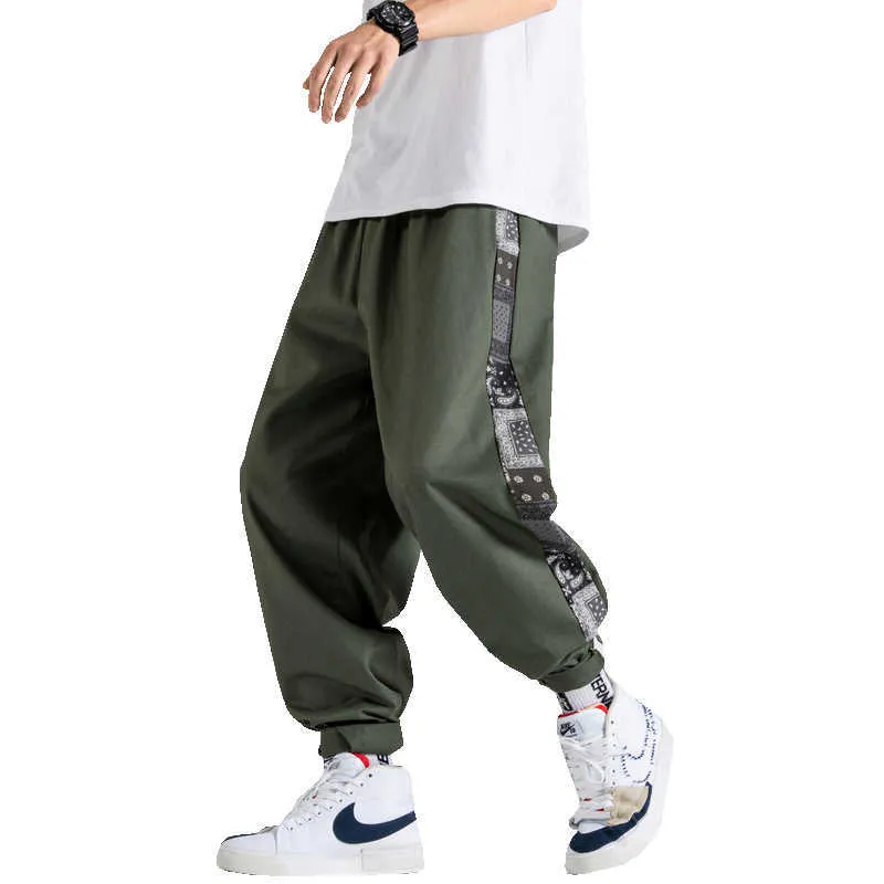 Hommes pantalons 2021 mode imprimé Hip Hop pantalons de survêtement pantalon décontracté taille élastique Harem Joggers Y0927