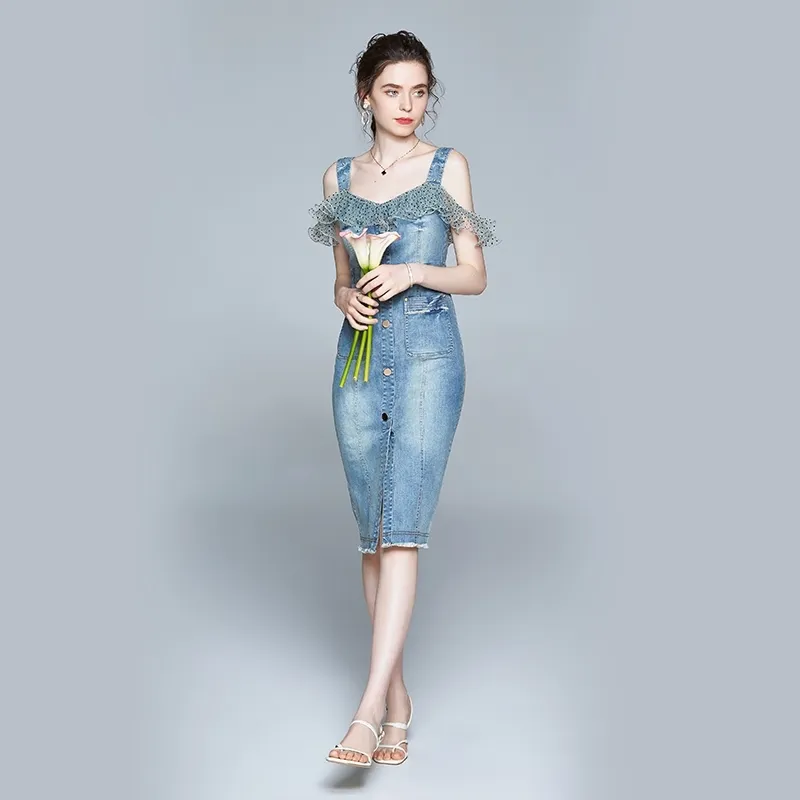 knee length dresses for ladies RNS783P main image 0