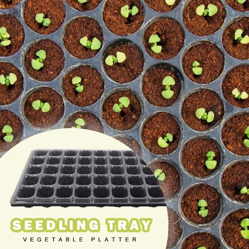 GrowEase Seedling Starter Kit 50 Cell Plant Germination Tray For Garden With 6 Planters & Pots