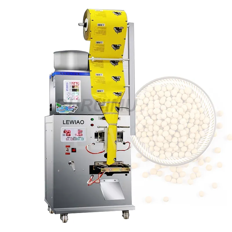 Vägning av packning Bag maker Tea Förpackningsmaskin Automatisk mätning av partikel godis hårdvaru mutter fyllnad tillverkare