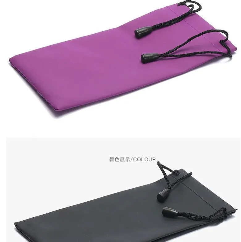 New Fashion Eyeglasses Bag Colorful Fiber Bag Soft Glasses Case Sunglasses Pouch Shipping 100Pcs/Lot 17.5*9Cm