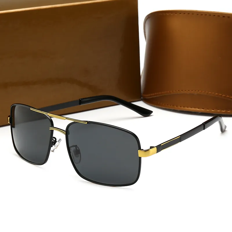 تصميم العلامة التجارية نظارة شمسية الرجال نساء إطار معدني بولارويد مستقطب UV400 العدسات 2023 الفاخرة الكلاسيكية خمر القيادة للجنسين