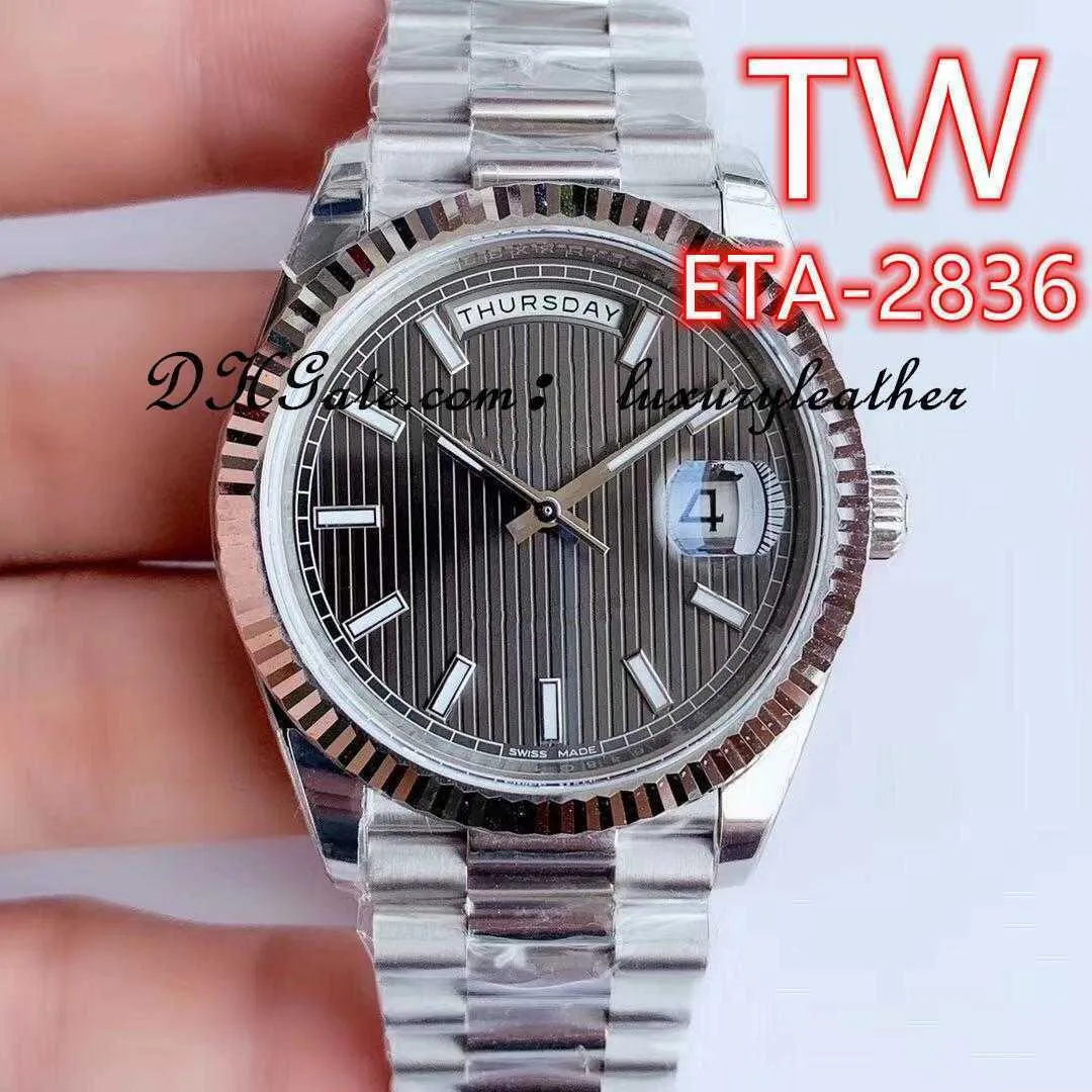 TW factory Men' Automatic machinery ETA2836 movement Size 41 mm 904 l stainless steel Double concave curved sapphire mirror