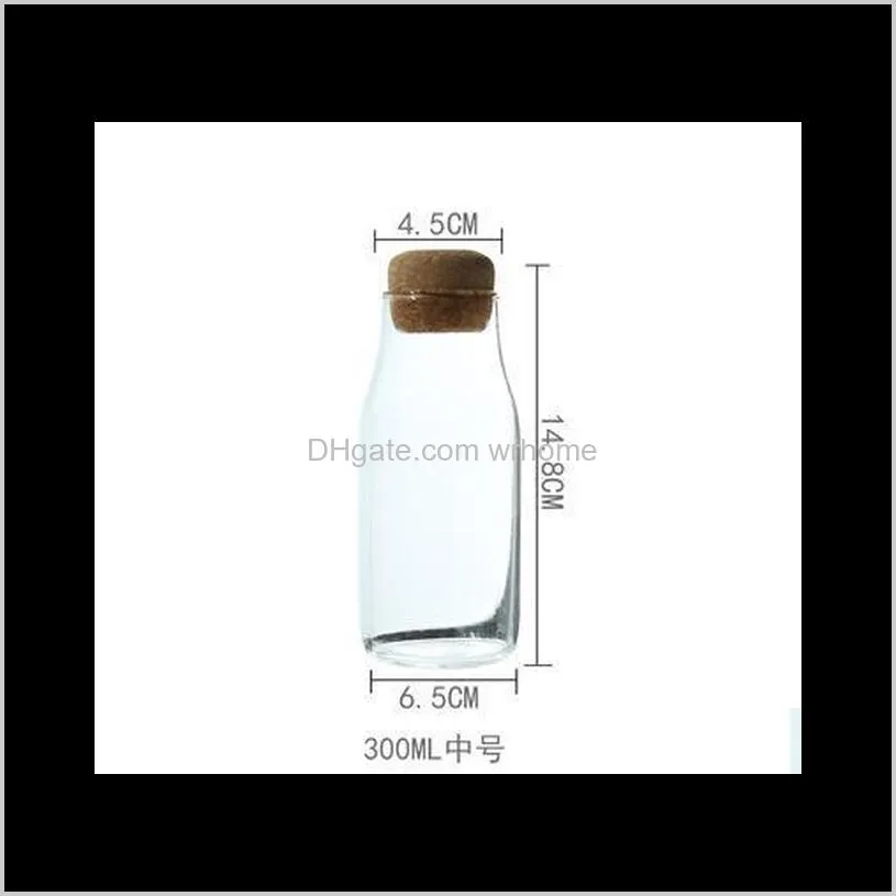 glass cork sealed candy jar household lead- glass storage bottle multigrain coffee storage tank transparent bottle