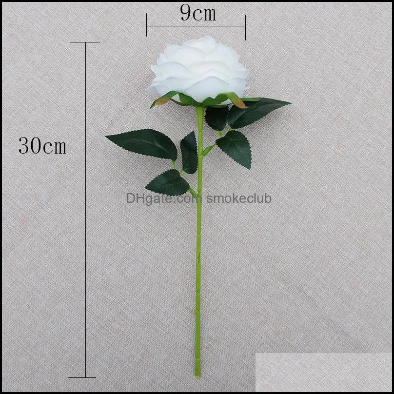 30cm Single Head Peony Rose Fake Flower Decorative Artificial Flowers Branches Wedding Party Decoration Accessories Home Decor