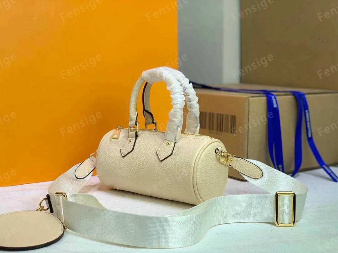 2021 PAPILLON BB shoulder Crossbody bags Embossed Clutch grained Womens Detachable strap Handbag by the pool round coin purse M45707 bag