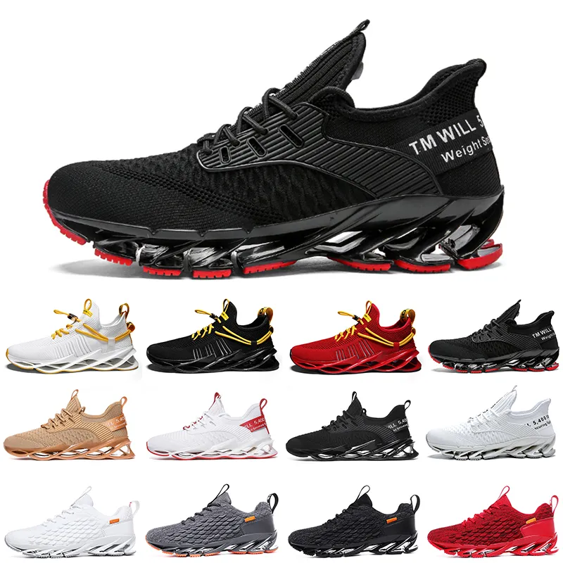 Billigare icke-varumärken män Kvinnor Running Shoes Blad Slip On Black White Red Grey Terracotta Warriors Herr Gym Trainers Outdoor Sports Sneakers Storlek 39-46