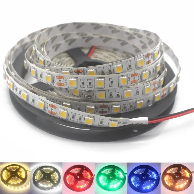 스트립 12V 24V SMD 60LEDS / M Lightstrip 5 M 12 V 24V LED 라이트 방수 램프 리본 TV 백라이트 스트립