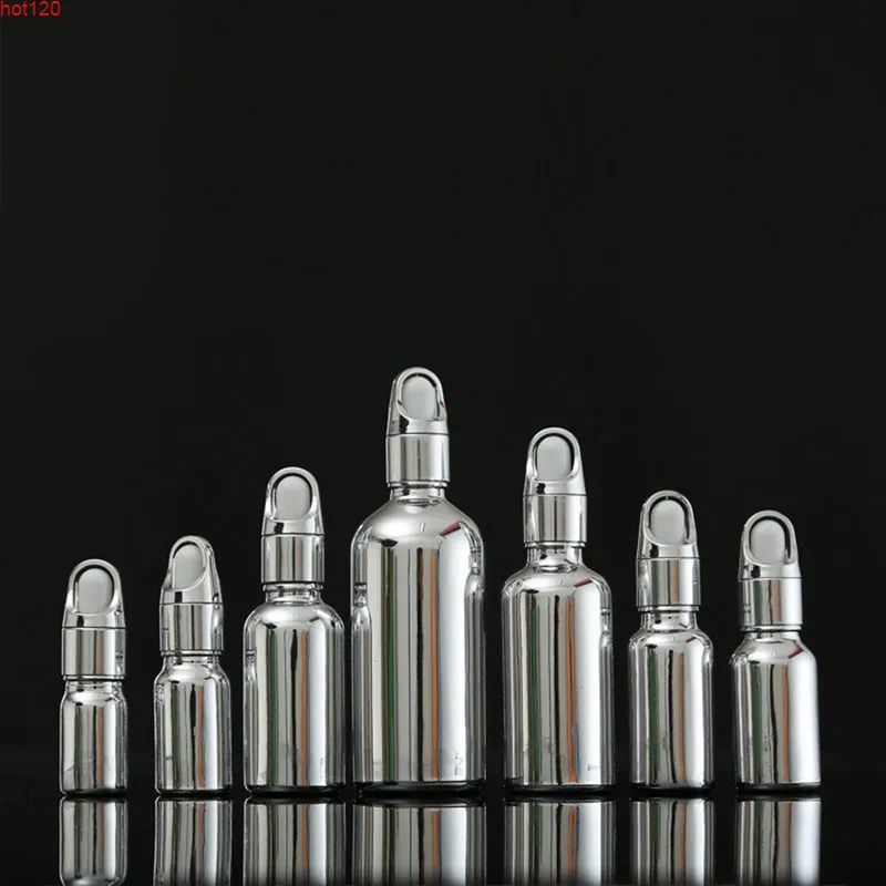 5/10/15/20ml Empty Golden Silver Dropper Glass Bottle Perfume Vial Nasal Oil e Liquid Makeup Refillable Containers Package F2012good
