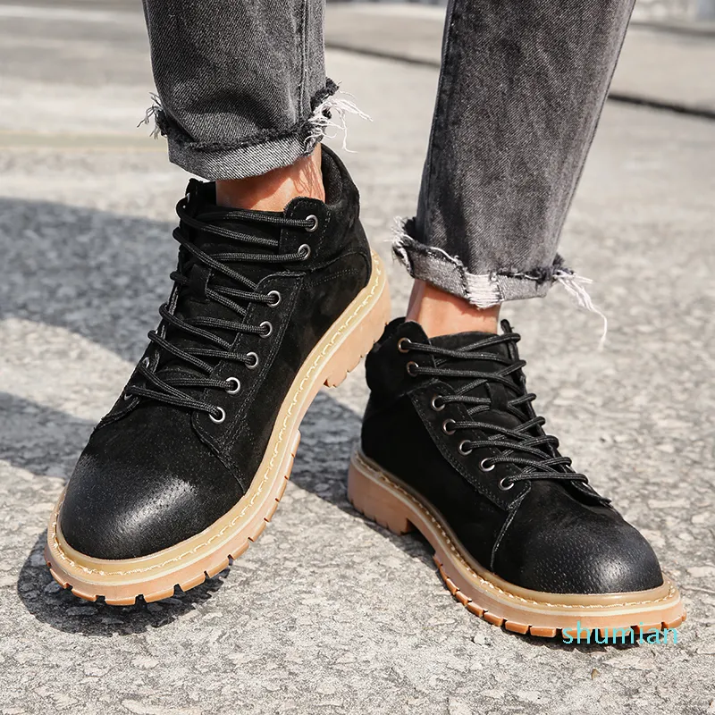 Vente chaude-Pas Cher Designer De Luxe Hommes Femmes Bottes Bottes D'hiver 2019 Noir Marron Top Qualité Militaire Triple Martin Bottes Taille 38-44