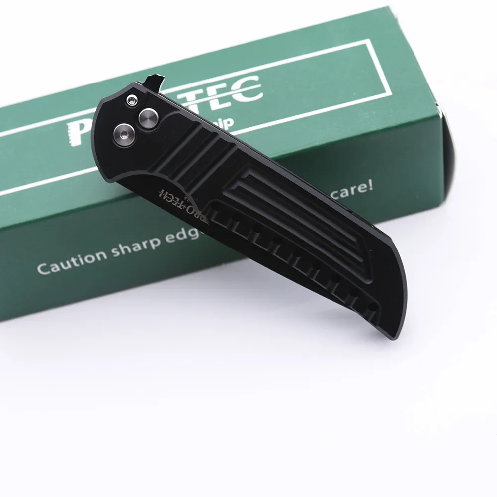 Couteau de protech Couteau Mordax couteau pliant D2 Blade 6061T6 Gandoue Fruit Kitchen Button Couteau Tactical Survival Camping Couteau 267V1617790