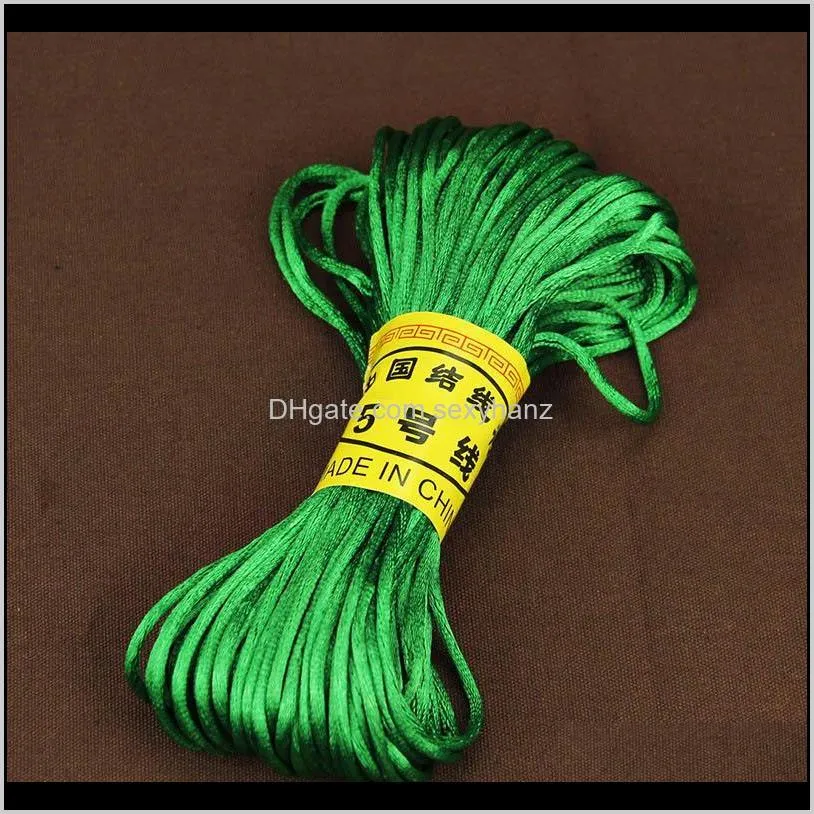 20 meters rattail satin cord nylon macrame braiding string knitting rope chinese knot cord knot rattail thread synthetic silk