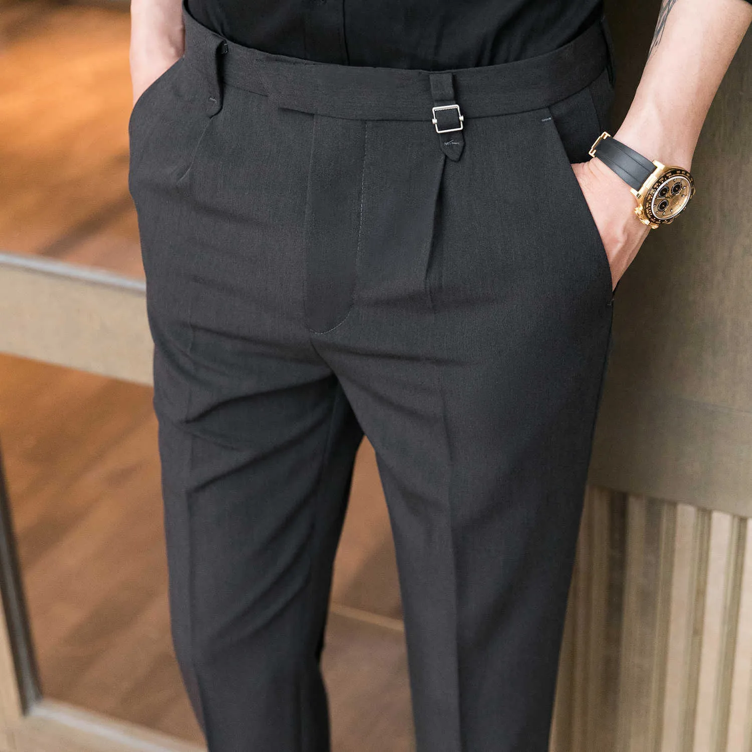 Men Formal Work Dress BLACK Pants Slim Fit Straight Casual Trousers  34Wx30L-NWT | eBay