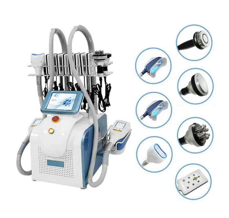 7 in 1 360도 Cryolipolysis Cryo 지방 기계 lipolaser rustonotapy lipo 레이저 초음파 cavitation RF 슬리밍 기계