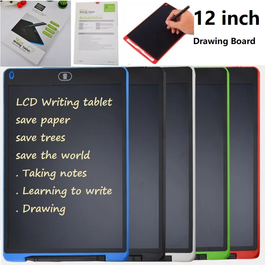 Tablet da 12 pollici di scrittura da 12 tablet digitale tablet cuscinetti a mano tablet elettronica portatile