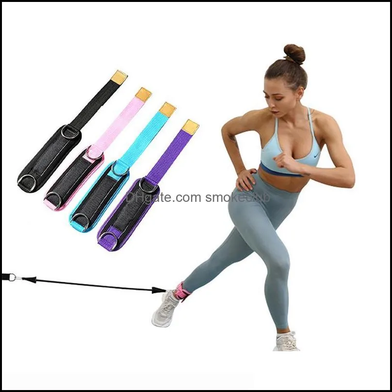 Resistance Bands Foot Ring Buckle Portable Fitness Equipment Leg Hip Training Elastic D-ring Ankle Strap With Band Door Anchor