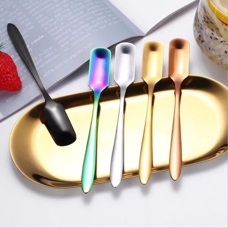 Spoon Measuring 2 In 1 Stainless Steel Creative Tea Ice Cream Dessert Spoons Bar Restaurant Kitchen Dinner Tableware 