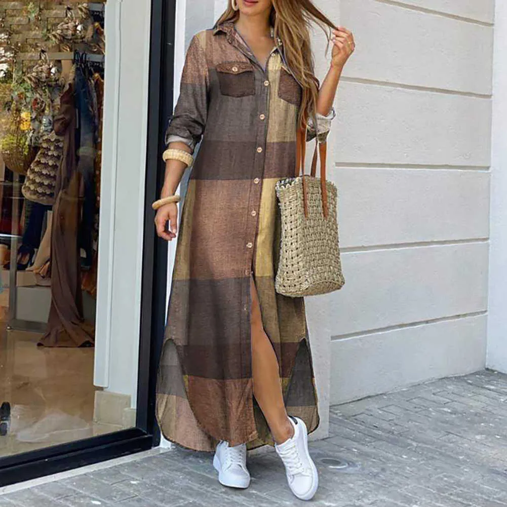 chinese dress ladies ECOWISH Women's Maxi Shirt Dress main image 0