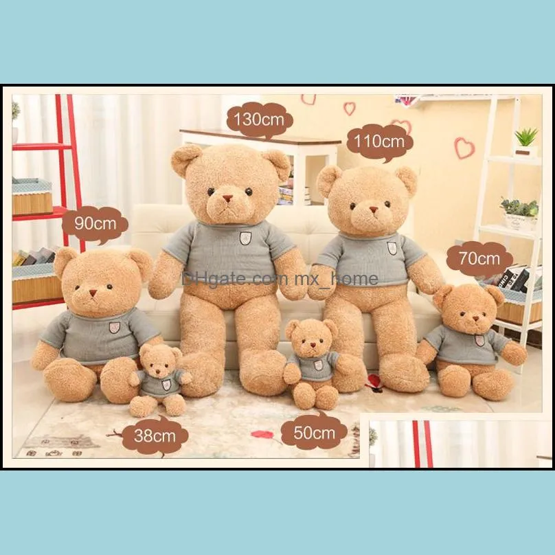 wedding gifts :Sweater Teddy Bear :30 35 38 50 70 90 110 130cm Size Seaweed wool plush toys