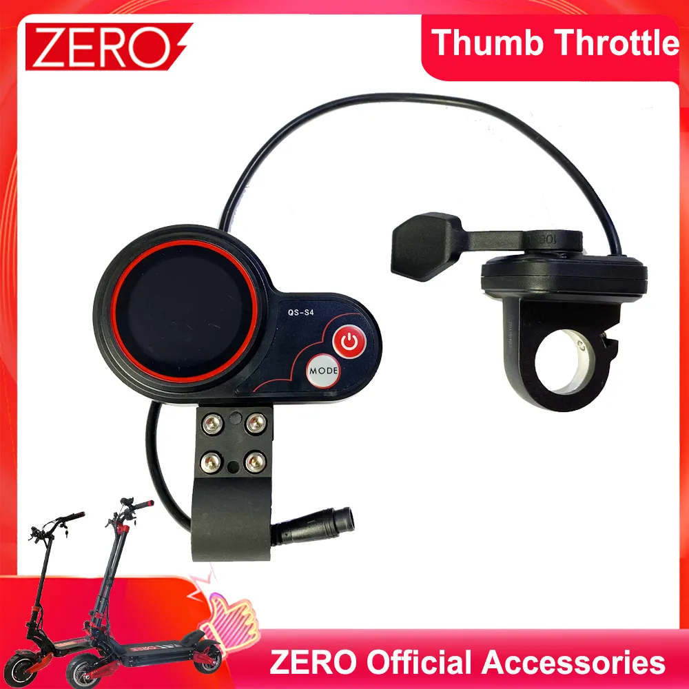 ZERO Electric Scooter Upgrade Kit Thumb Throttle QS-S4 LCD Display for  ZERO 8, 9, 10, 10X, 11X Enhanced Control Readability
