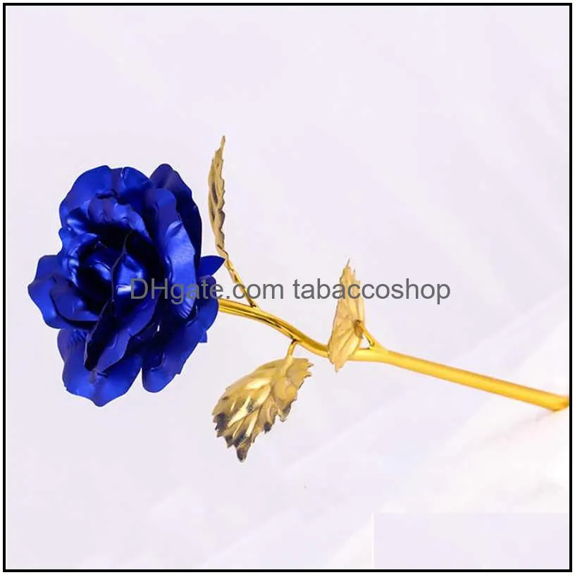 New Flowers 24K Gold-plated Rose Valentine`s Day Commemorative Decoration Fashion Eternal Love Wedding Creative Gift