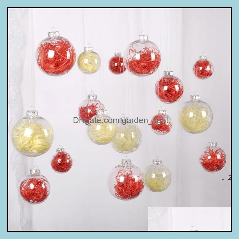 Wedding Bauble Ornaments Christmas Xmas Glass Balls Decoration 80mm Christmas Balls Clear Glass Wedding balls 3