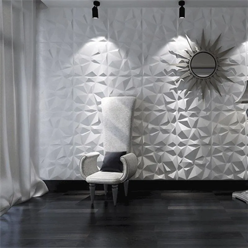 壁紙12pcs/lot 50x50cm 3D壁紙壁ステッカー結婚式の装飾トイレリビングルームパネルをカバーする