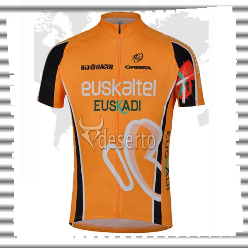 Maillot de cyclisme Pro Team EUSKALTEL Hommes Été Séchage rapide Uniforme de sport Chemises de vélo de montagne Hauts de vélo Vêtements de course Vêtements de sport en plein air Y21042314
