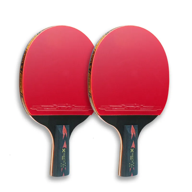 Huieson 2Pcs Upgraded 5 Star Carbon Table Tennis Racket Set Lightweight Powerful Ping Pong Paddle Bat with Good Control (6)