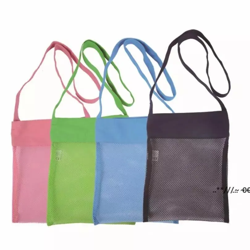 NewMesh Bag Tote Beach Storage Short Shell NetBag Girls Сумки 4 Цвет Детские Детские Дети Песчаный Объект Соберите игрушки Складские Складские Участники EWA4735