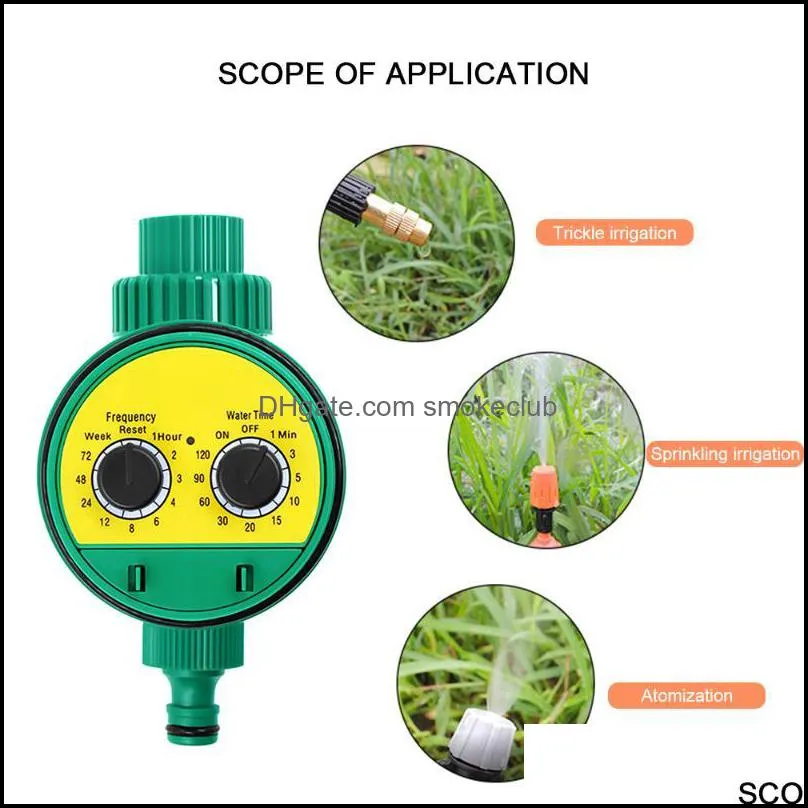 Vattenutrustning Garden Tillbehör Uteplats, Gräsklippning Timer Bevattningsregulator Knapptyp Typ Batteridriven Vatten Sprinkler Programm